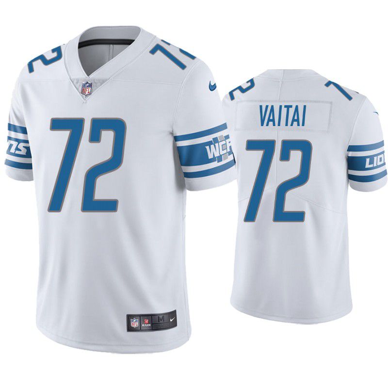 Men Detroit Lions #72 Halapoulivaati Vaitai Nike White Game NFL Jersey->detroit lions->NFL Jersey